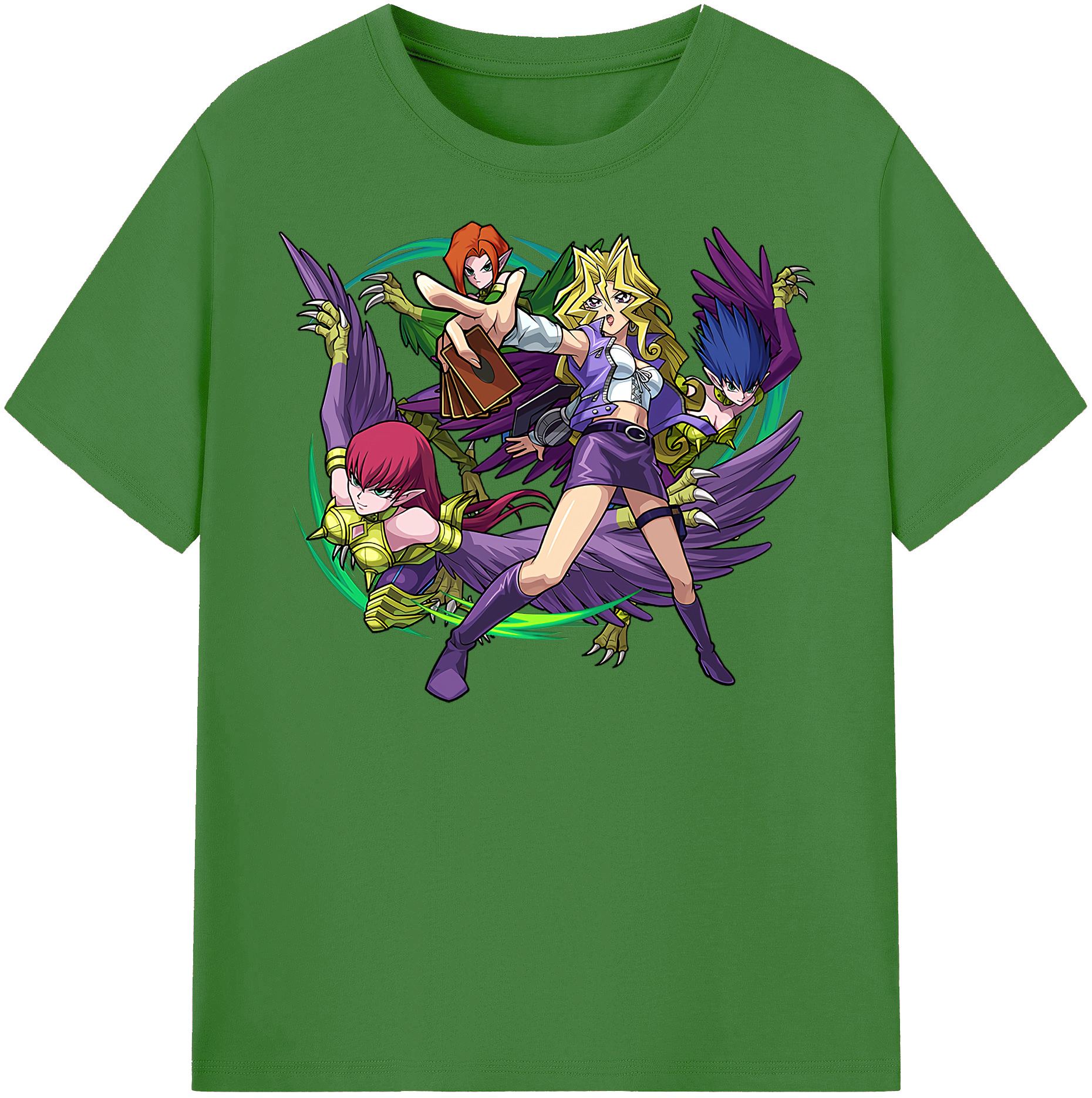（画像用） 遊☆戯☆王 Yu-Gi-Oh! レディースカジュアルプリントTシャツ（綿100％）